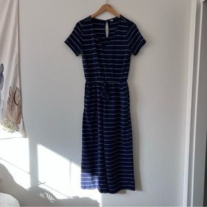 Old Navy blue & white wide leg jumpsuits